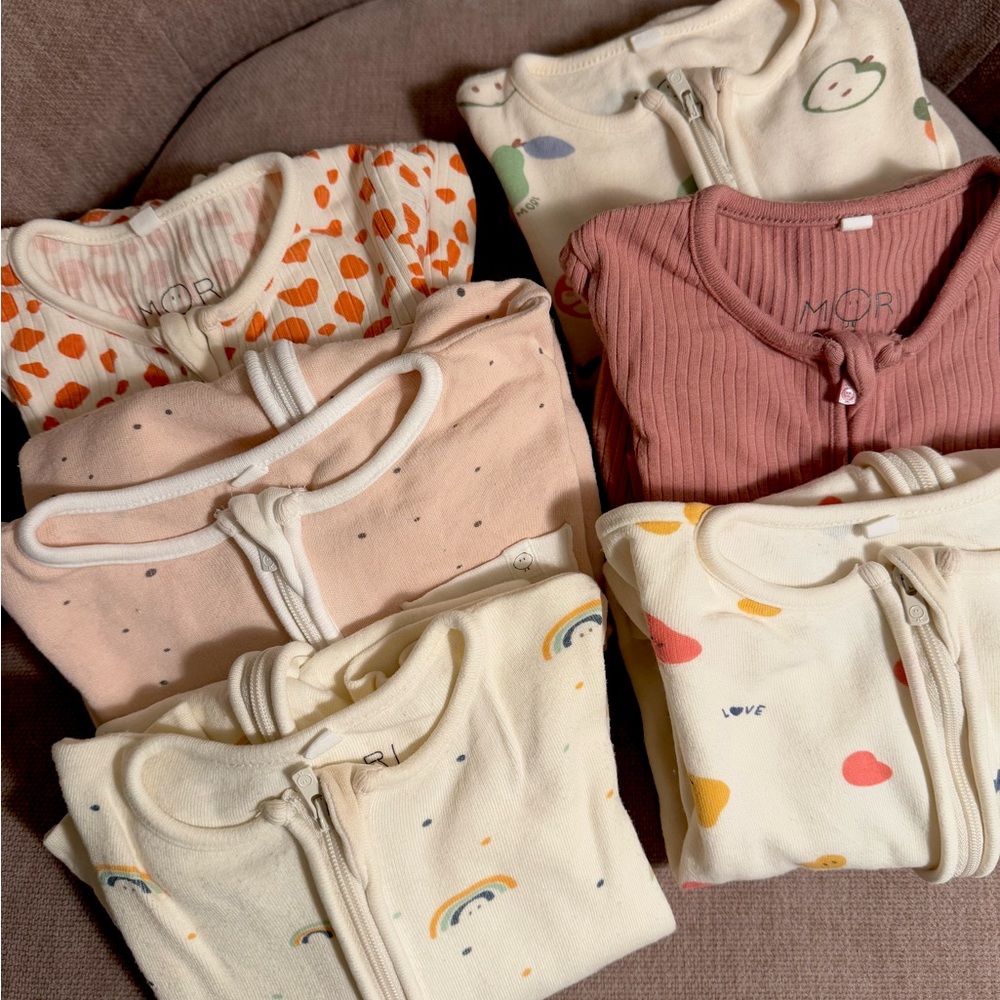 Mori Baby Pijamas 9-12 months x 6 pieces